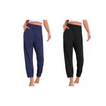 2 pc Women's Pajama Pants Soft Comfy Pj Pants Lounge Pants Sleepwear with Pockets