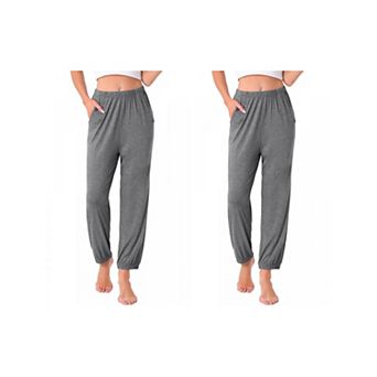 2 pc Women's Pajama Pants Soft Comfy Pj Pants Lounge Pants Sleepwear with Pockets
