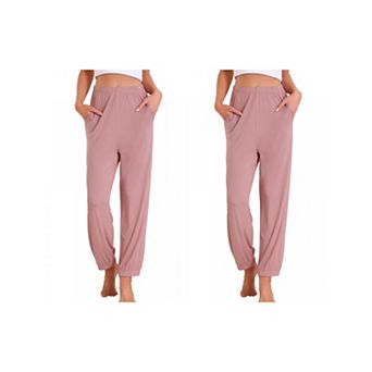 2 pc Women's Pajama Pants Soft Comfy Pj Pants Lounge Pants Sleepwear with Pockets