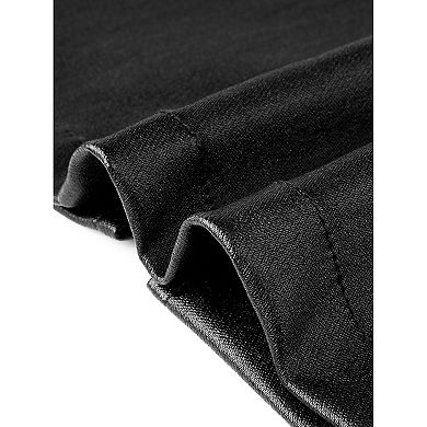 Metallic Midi Skirt for Women's Party High Waist Shining High Waist Bodycon Pencil Skirt