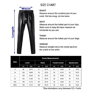 Mens Metallic Shiny Pants Disco Party Dance Leg Trousers Drawstring Nightclub Pant
