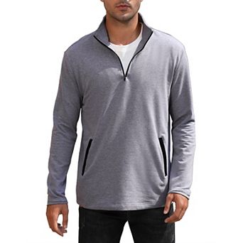 Men's Pullover Top Half Zip Golf Jacket Long Sleeve Polo Sport Shirts