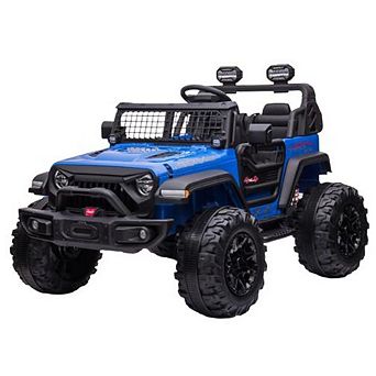 24V 2 Seaters Kids Ride Truck with Remote Control, 9AH Battery, Two 120W Motors, 20 inch Seat
