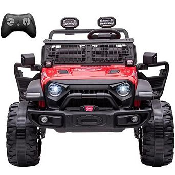 24V 2 Seaters Kids Ride Truck with Remote Control, 9AH Battery, Two 120W Motors, 20 inch Seat