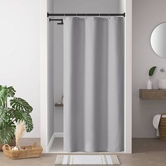 Madison Park Arbor Waffle Shower Curtain