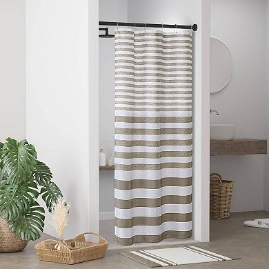 Madison Park Ombre Waffle Shower Curtain