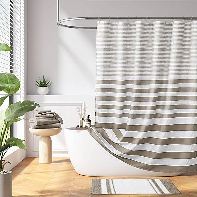 Madison Park Ombre Waffle Shower Curtain