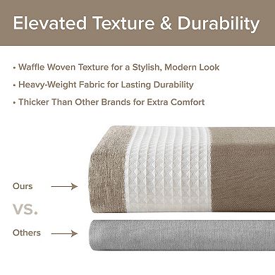 Madison Park Ombre Waffle Shower Curtain