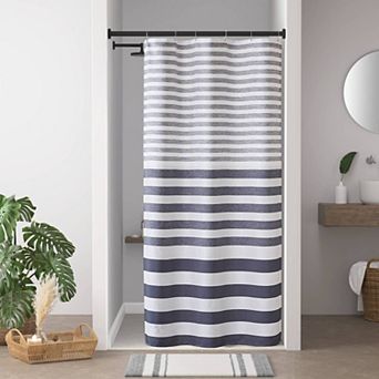 Madison Park Ombre Waffle Shower Curtain