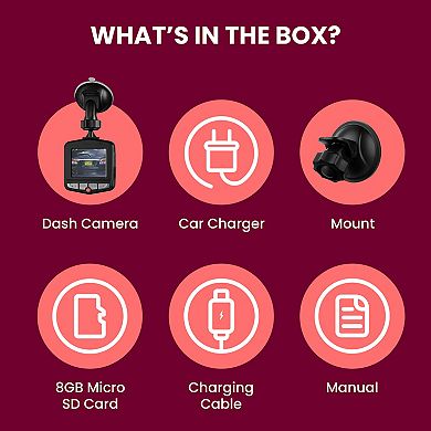 Car and Driver HD Dash Cam with Motion Detection Mode