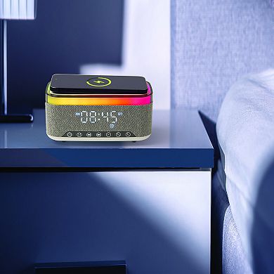 ChargeWorx Wireless Charging Speaker Clock