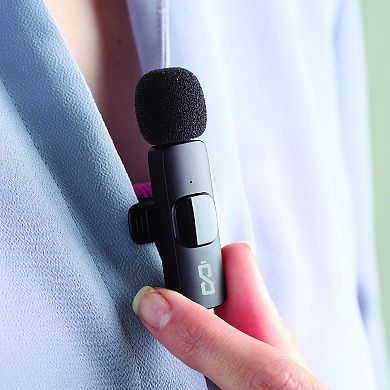 ChargeWorx Wireless Lavalier Microphone with Windscreen