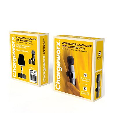 ChargeWorx Wireless Lavalier Microphone with Windscreen