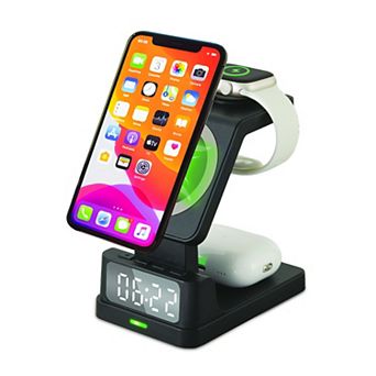 ChargeWorx Wireless Charging Clock & Phone Stand