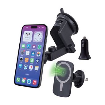 Car and Driver Magnetic Charging Mount with Fast Charging Capability