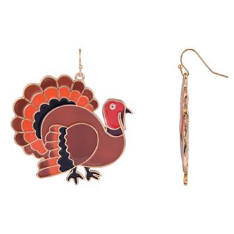 Enamel Turkey Earrings