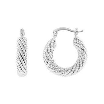 PRIMROSE Rope Twisted Hoop Earrings