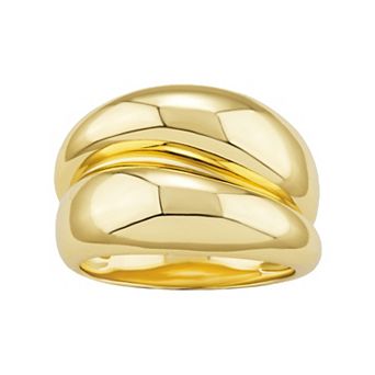 PRIMROSE Polished Double Wide Band Ring