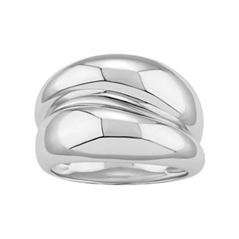 PRIMROSE Polished Double Wide Band Ring