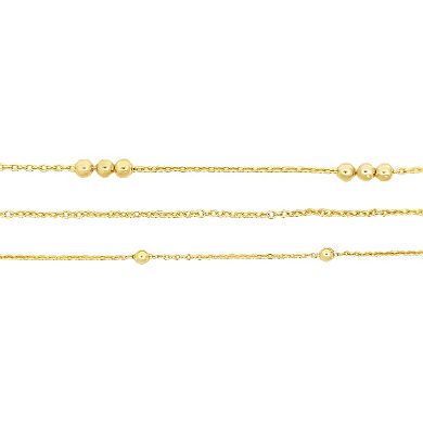 PRIMROSE Cubic Zirconia Triple Layer Necklace
