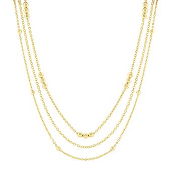 PRIMROSE Cubic Zirconia Triple Layer Necklace