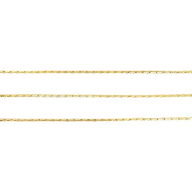 PRIMROSE Cubic Zirconia Triple Diamond Cut Snake Chain Necklace