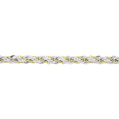 PRIMROSE 14k Gold-Plated Cubic Zirconia Double Twist Rope Chain Necklace