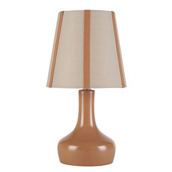 Striped Tapered Ceramic Accent Table Lamp