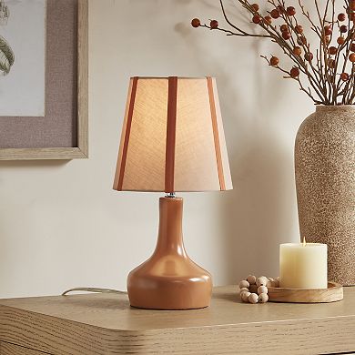 Striped Tapered Ceramic Accent Table Lamp