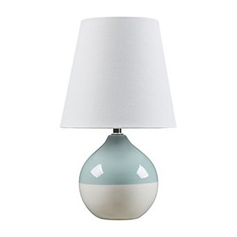 Two-Tone Gourd Ceramic Accent Table Lamp