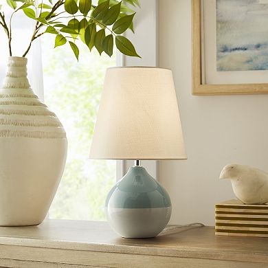 Two-Tone Gourd Ceramic Accent Table Lamp