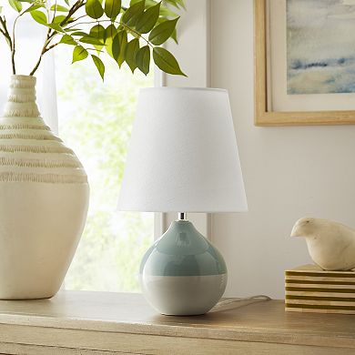 Two-Tone Gourd Ceramic Accent Table Lamp
