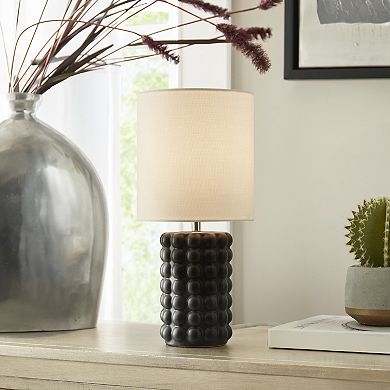 Black Bubble Ceramic Accent Table Lamp