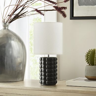 Black Bubble Ceramic Accent Table Lamp