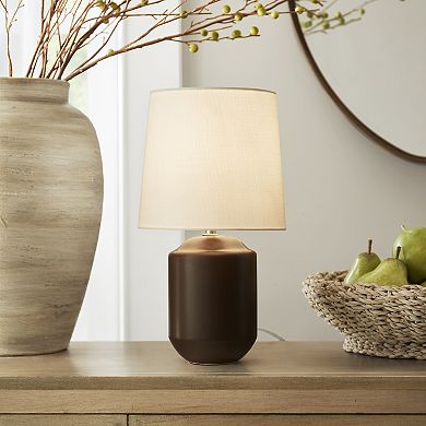 Matte Brown Ceramic Accent Table Lamp