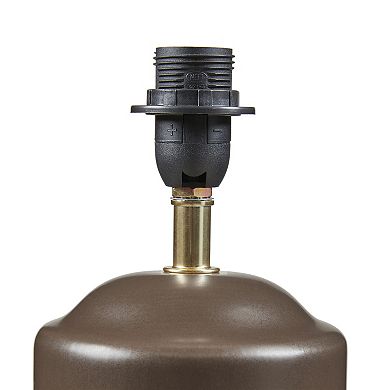 Matte Brown Ceramic Accent Table Lamp