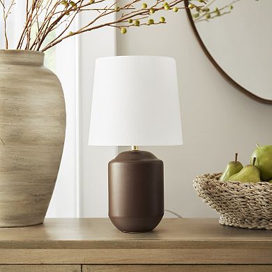 Matte Brown Ceramic Accent Table Lamp