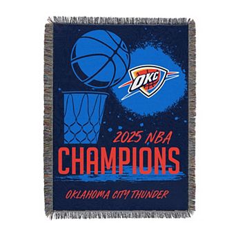 Oklahoma City Thunder 2025 Champs Woven Tapestry Throw Blanket