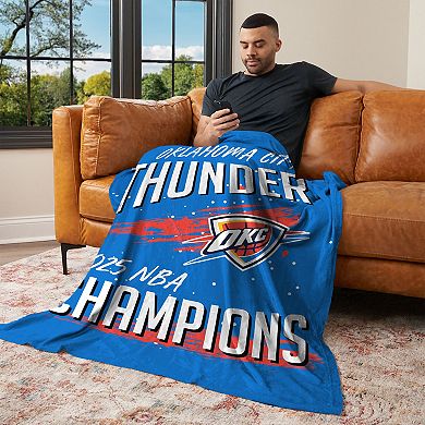 Oklahoma City Thunder NBA Net Gain 50" x 60" Silk Touch Throw Blanket