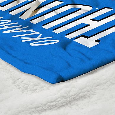Oklahoma City Thunder 2025 Champs Net Gain Silk Touch Sherpa Throw Blanket