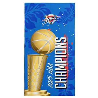 Oklahoma City Thunder 2025 Champions 30" x 60" Blackboard Beach Towel