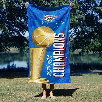 Oklahoma City Thunder 2025 Champions 30" x 60" Blackboard Beach Towel