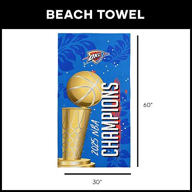 Oklahoma City Thunder 2025 Champions 30" x 60" Blackboard Beach Towel