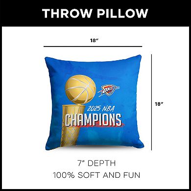 Oklahoma City Thunder 2025 Champs Buckets 18" Throw Pillow