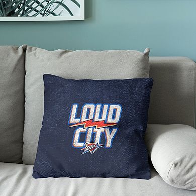 Oklahoma City Thunder 2025 Champs Hoopla Double Sided 18" Tapestry Pillow
