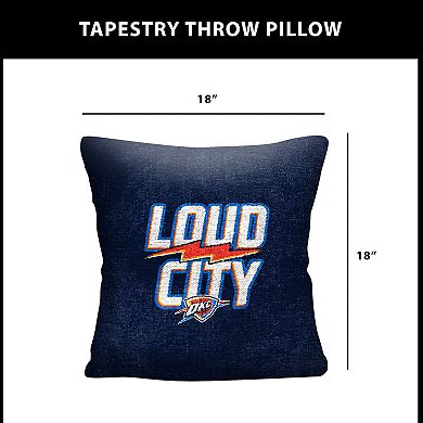 Oklahoma City Thunder 2025 Champs Hoopla Double Sided 18" Tapestry Pillow