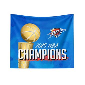 Oklahoma City Thunder 2025 Champs Banner Up Printed Wall Hanging