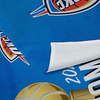 Oklahoma City Thunder 2025 Champs Banner Up Printed Wall Hanging