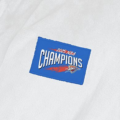 Oklahoma City Thunder 2025 Champs Rim White Silk Touch Robe