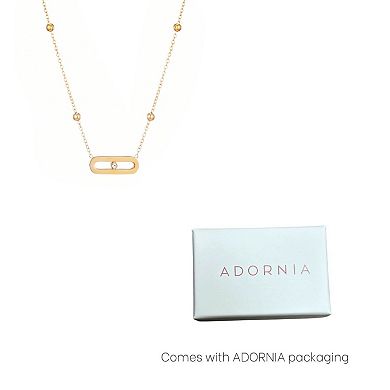 Adornia 18k Gold Plated Bar Necklace